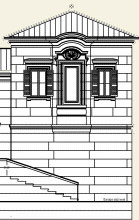 Italian style windows and over window ornament