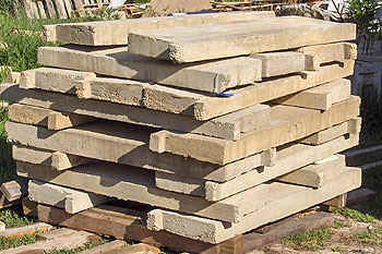 Stack of concrete stair treads