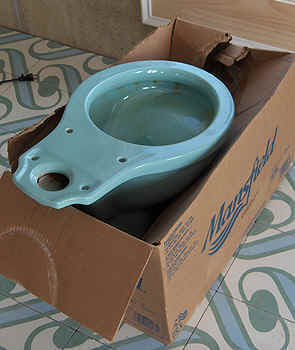 Aqua toilet bowl