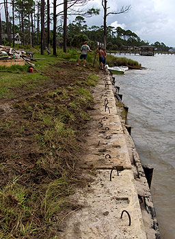 concrete block bulkhead