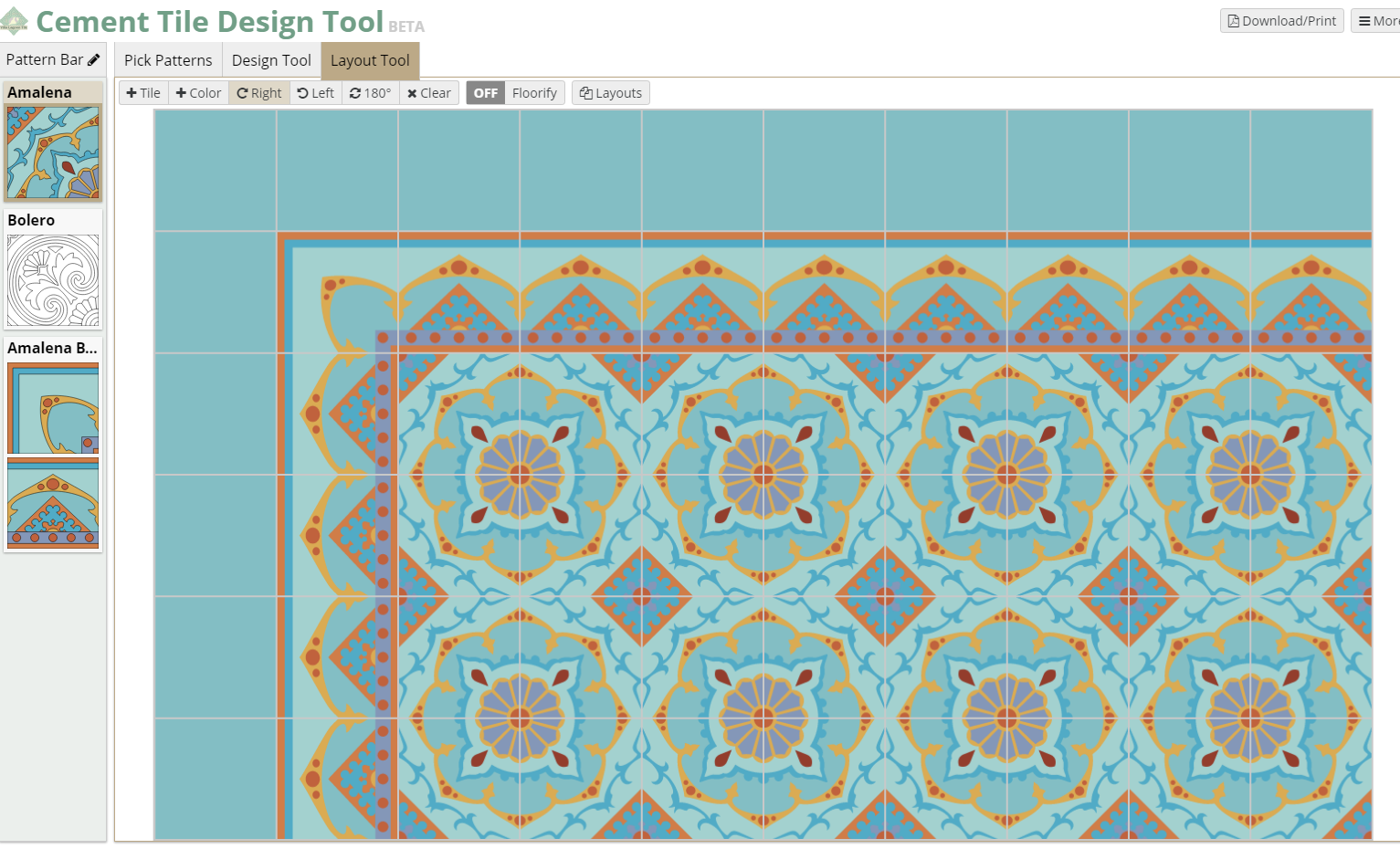 cement tile pattern designer