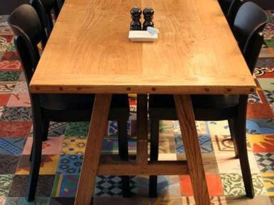 High Road Brasserie London tile floor
