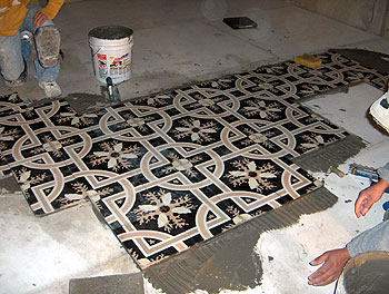 beginning the cuban tile floor layout