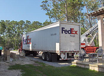Coffered ceiling delivery truck