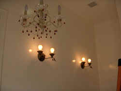 wall sconces in master bathroom