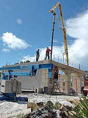 Concrete pump for backfill concrete