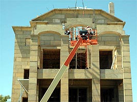 Placing the lintel