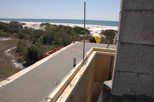 Concrete Blocks Backfilled for strength