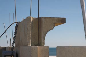 Detail of cornice block ends