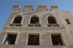 concrete Italain arched window openings