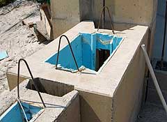 Insulated concrete block with hollow interior