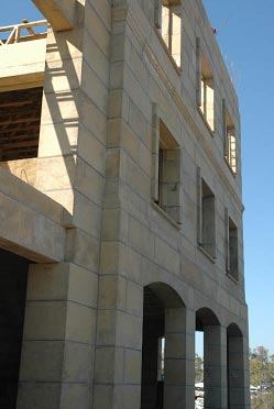 Italian style concrete house. 