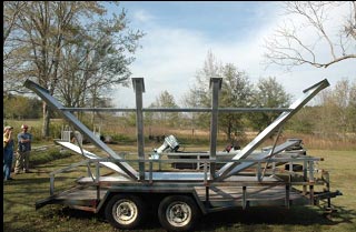 Elevator roof framework