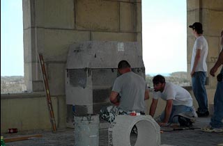 beginning the fireplace