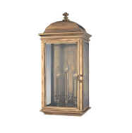 Brass exterior lighting fixture