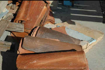 Artezanos terra cotta roofing tiles unpacked andin the sun