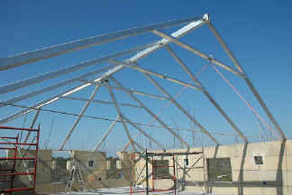 Top floor roof frame