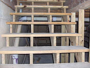 building wood steps in basement