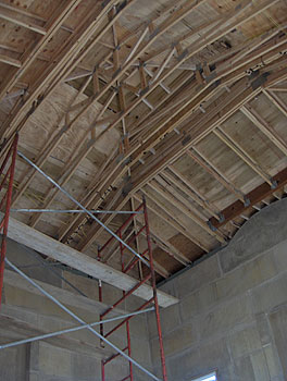 lofty ceiling in tall bedroom
