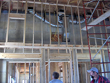 utility access area above master bedroom