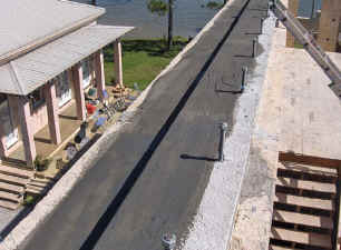 Part of Hydro Stop System on top of wall