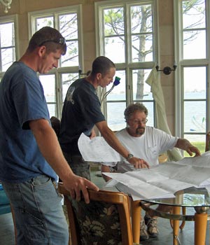 dan zehentner and subcontractors with plans